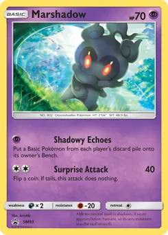 SM Black Star Promos Marshadow Pokémon card
